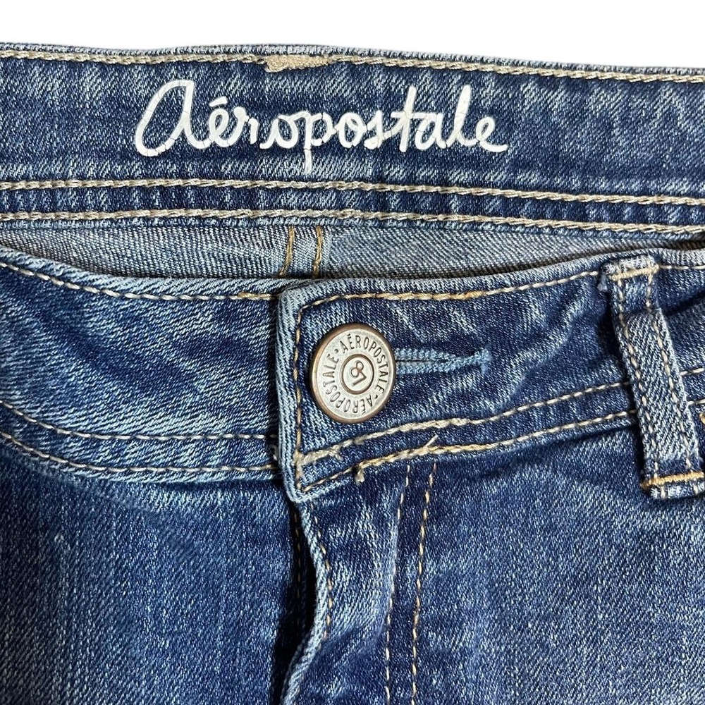 Aeropostale Chelsea Bootcut Jeans Size 8 Reg Medium Wash Y2K 2000s Stretch‎ - Picture 3 of 13